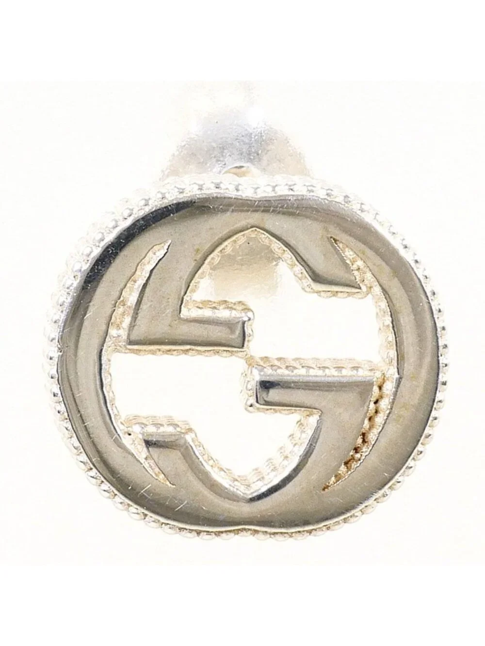 Gucci Interlocking 925 Sterling Silver Earrings Gross Weight